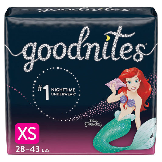 PANTS, INCONT GOODNITES GIRLS YTH XSM (22/PK 2PK/CS)