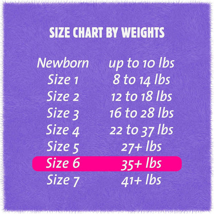 DIAPER, BABY CUTIES PREVAIL 35+LBS SZ6 (25/PK 8PK/CS)