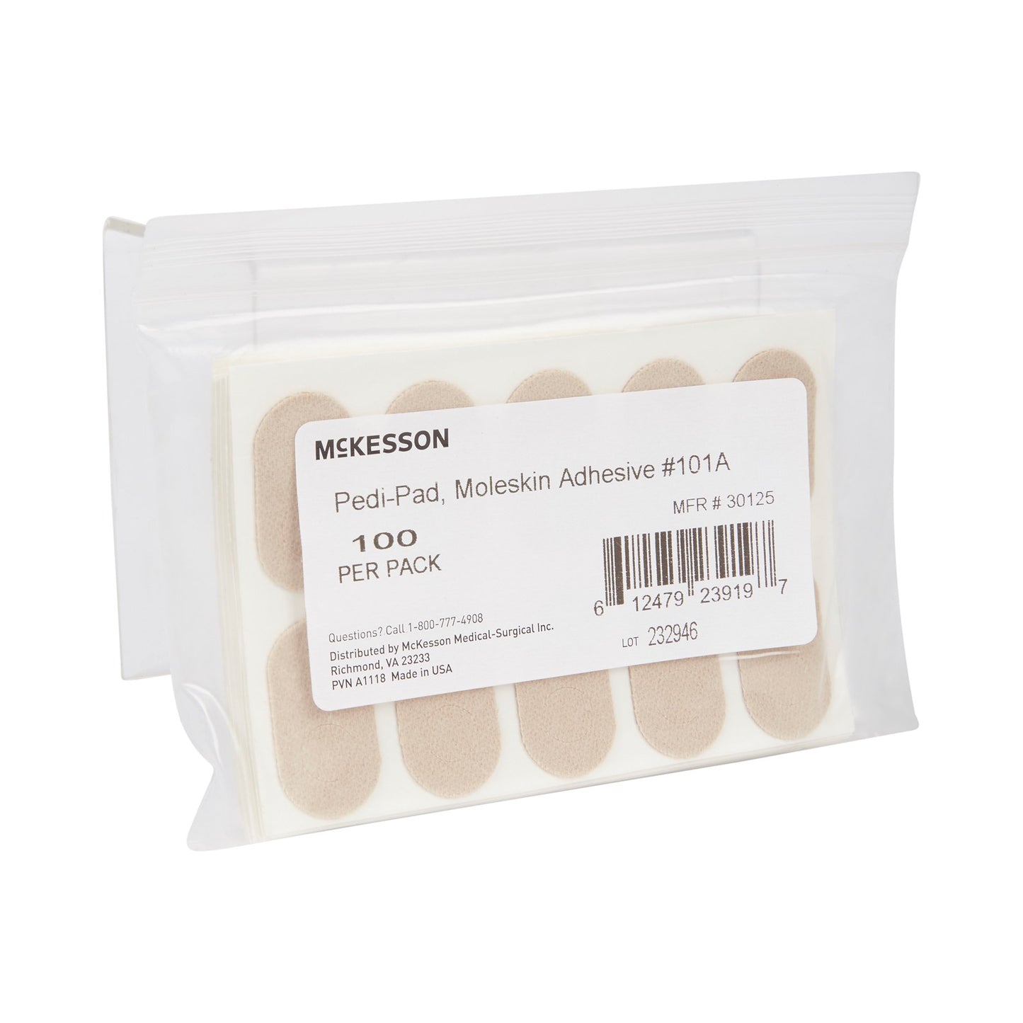 PEDI-PAD, MOLESKIN ADH #101-A 0/PK 10PK/CS)