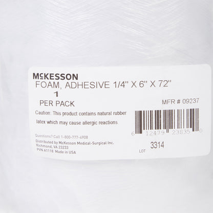 FOAM, ORTHOPAEDIC ADH 1/4"X6"X72" (20RL/CS)