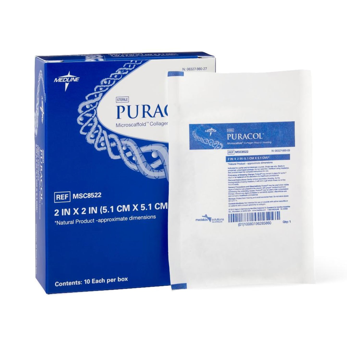 DRESSING, COLLAGEN PURACOL 2X2(10/BX 5BX/CS)