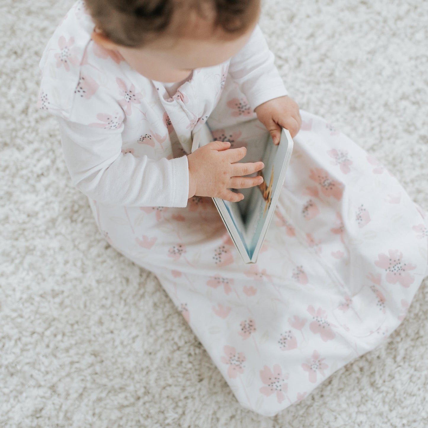 BLANKET, WEARABLE SLEEPSACK BLUSH WILDFLOWER LG (4/CS)