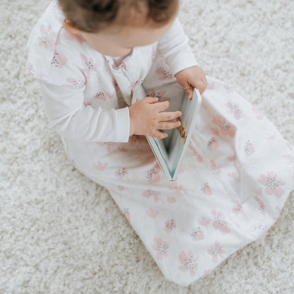 BLANKET, WEARABLE SLEEPSACK BLUSH WILDFLOWER LG (4/CS)