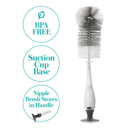 BRUSH SET, COMBO GLASS/BOTTLE CLEANER W/NIPPLE 2PC (12/CS)