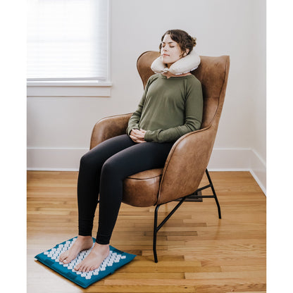 TRAVEL SET, ACUPRESSURE KANJO NECK PILLOW + FOOT MAT (10/CS)