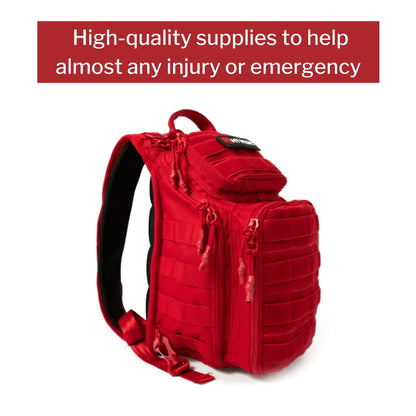 FIRST AID KIT, RECON STD 250PCNYLON BAG RED 12.5X8.5X7.25"