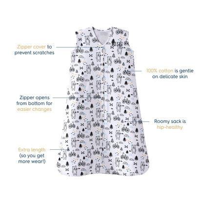 BLANKET, WEARABLE SLEEPSACK MULTI BEARS MED (4/CS)