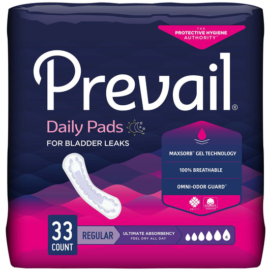 PAD, INCONT PREVAIL UTIMATE ABSORBENCY (33/PK 4PK/CS)