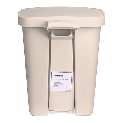 WASTECAN, STEP-ON RECTGL PLAS BGE 32QT