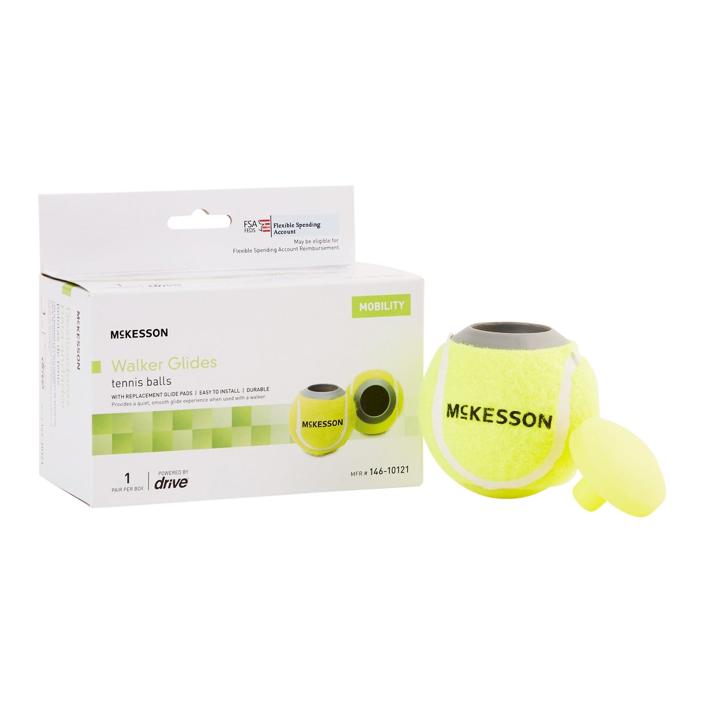 GLIDES, TENNIS BALL REPLCMNT F/WALKER (1PR/BX 10BX/CS)