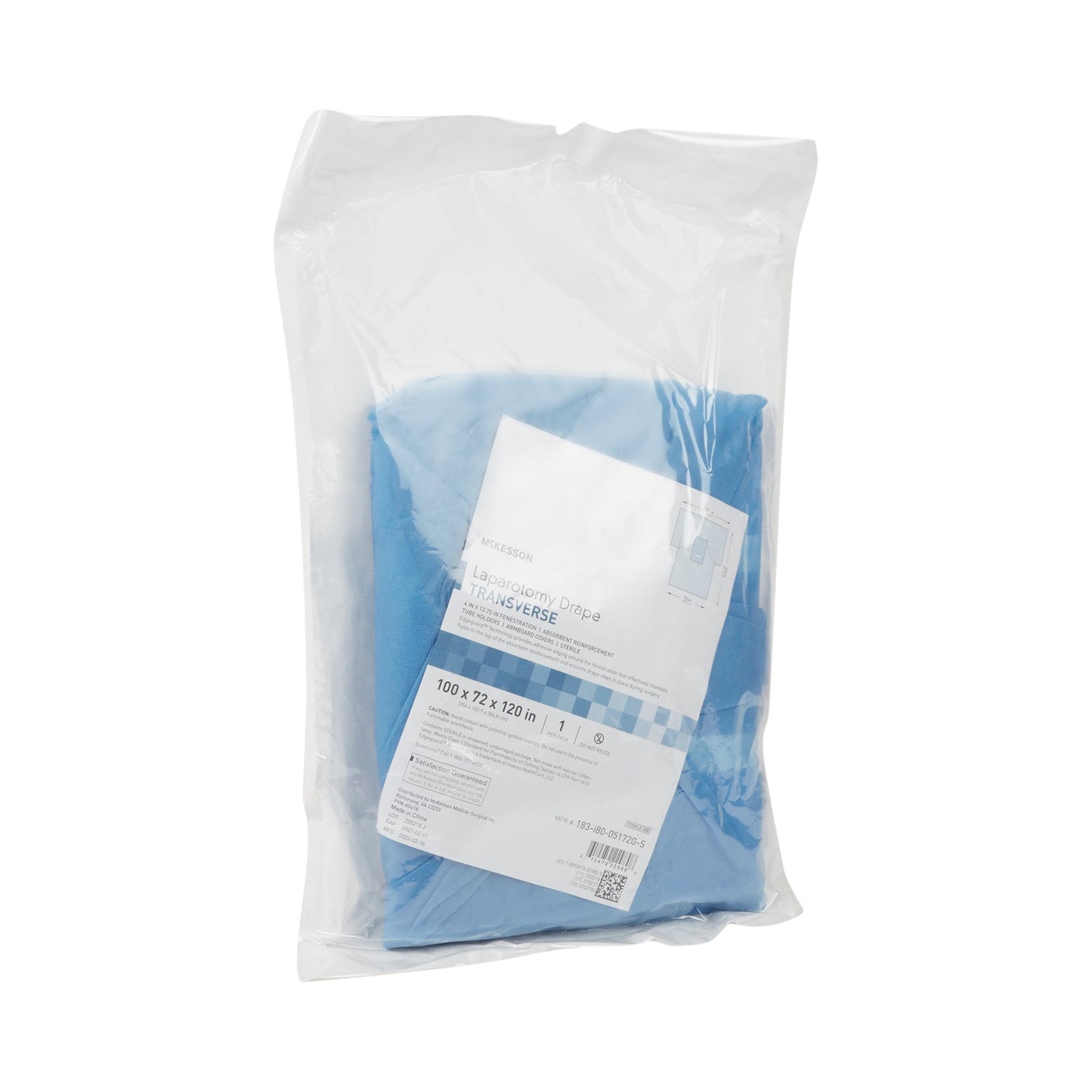 DRAPE, SURG TRANSVERSE LAPAROTOMY STR 100"X72"X120" (14/CS)