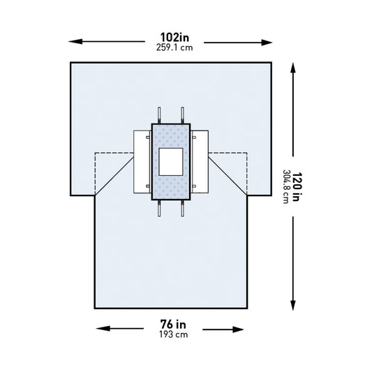 DRAPE, SURGICAL LAP CHOLE STR 102"X76"X120" (10/CS)