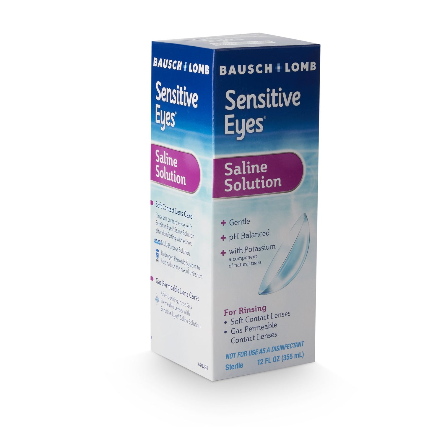 B&L SALINE, SOL SENS EYE+ 12OZ