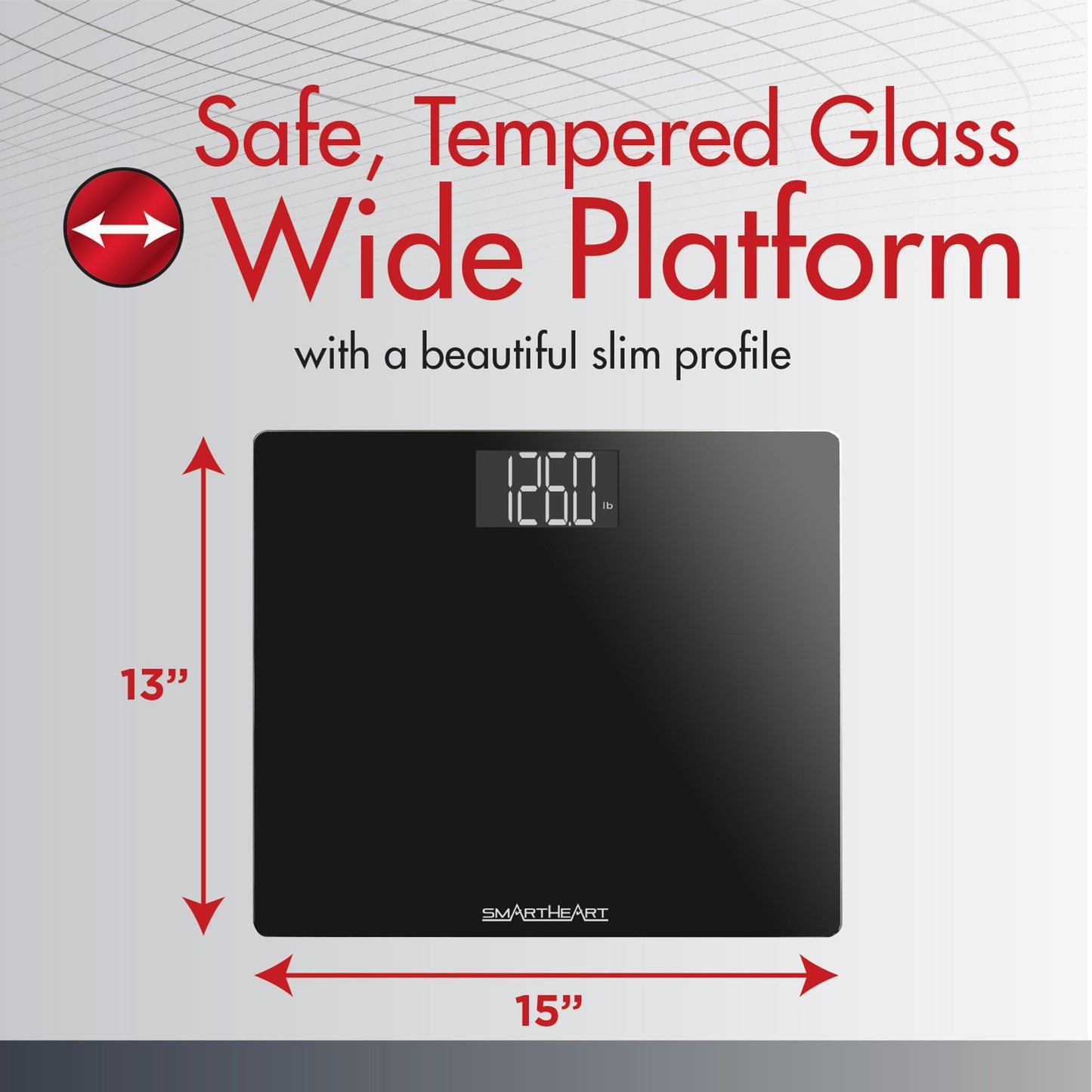 SCALE, DIGITAL SMARTHEART WIDEPLATFORM (4/CS)