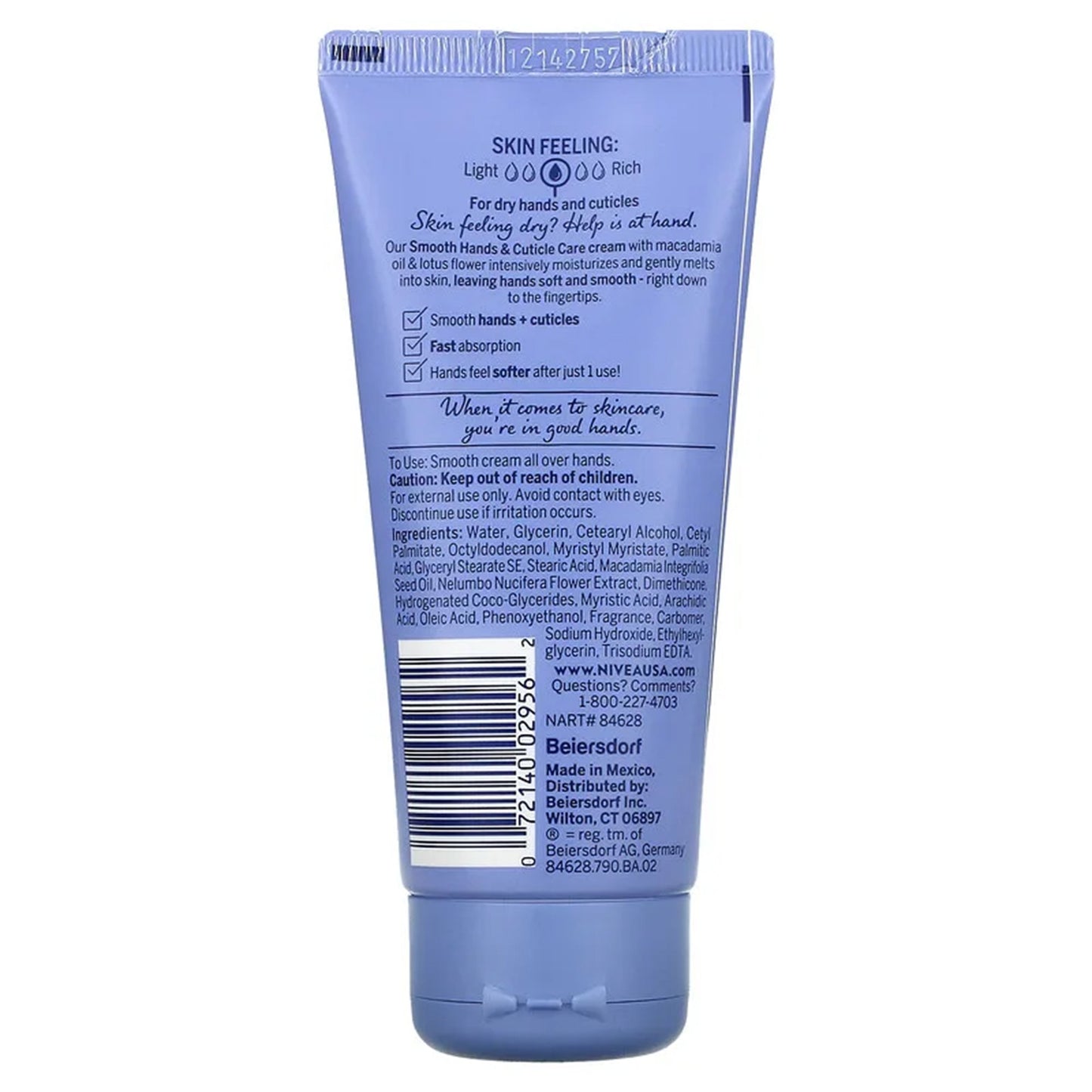 NIVEA, CRM HAND & CUTICLE CARE2.6OZ