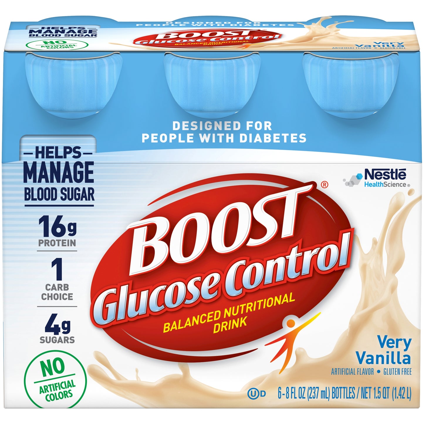 BOOST, GLUCOSE CONTROL VERY VANILLA E 8OZ (6/PK 4P/KCS)