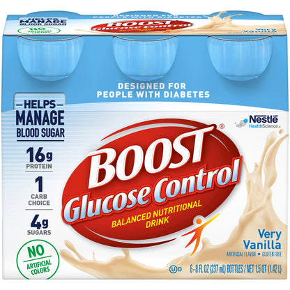 BOOST, GLUCOSE CONTROL VERY VANILLA E 8OZ (6/PK 4P/KCS)