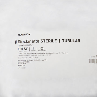STOCKINETTE, TUBULAR 2PLY STR 8"X72" (12/CS)