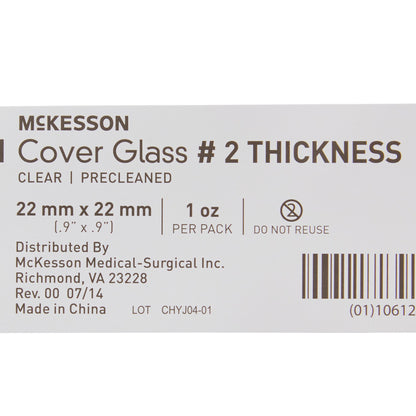 COVER GLASS, #2 22"X22" LF (1OZ/PK 10PK/BX)