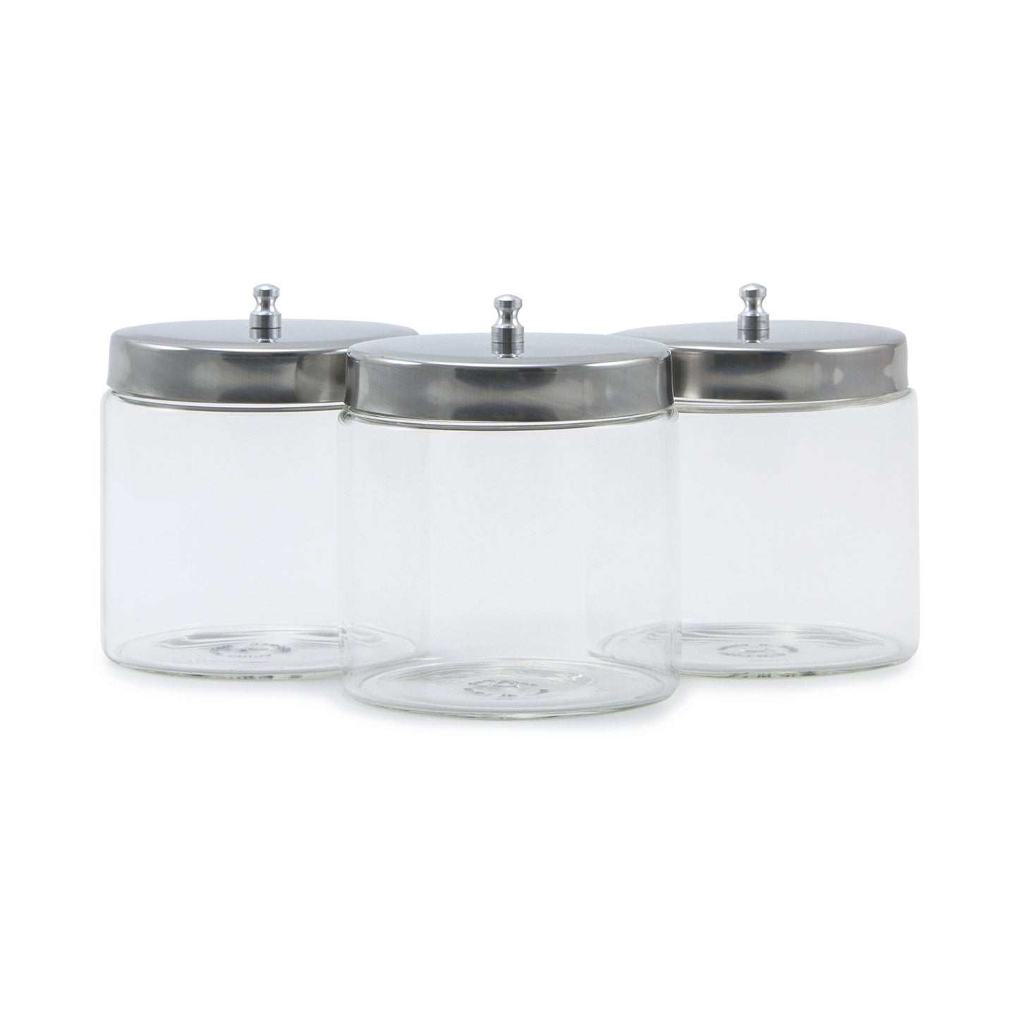 JAR, SUNDRY UNLABELED 4"X4" W/SS LID (1/EA 6/BX) MGM63