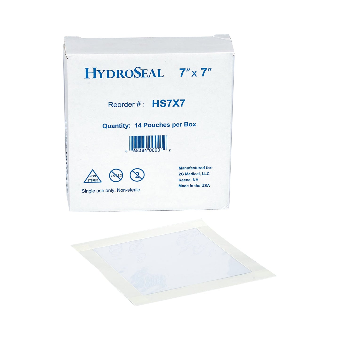 BARRIER, IV PICC HYDROSEAL 7"X7" (7/PK 14PK/BX 10BX/CS)