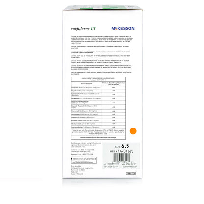 GLOVE, SURG CONFIDERM LT LTX 6.5 STR2 TXT (50PR/BX 4BX/CS)