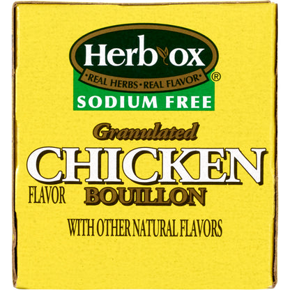 BROTH, CHICKEN BOUILLON SODIUMFREE HERBOX (50/BX 6BX/CS)