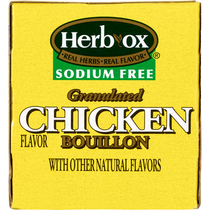 BROTH, CHICKEN BOUILLON SODIUMFREE HERBOX (50/BX 6BX/CS)