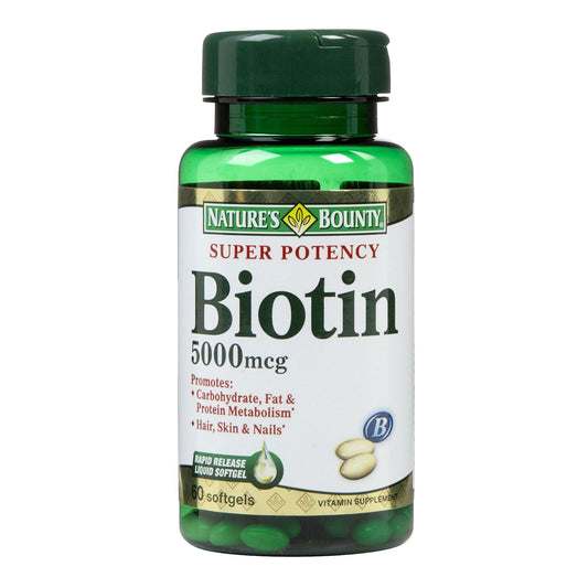 BIOTIN, CAP SGEL 5000MCG (60/BT)