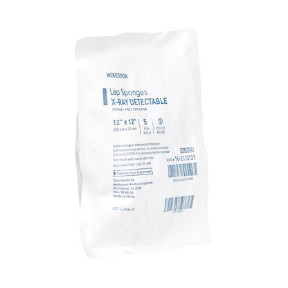 SPONGE, LAP 12X12 STR SFT (5/PK 40PK/CS)