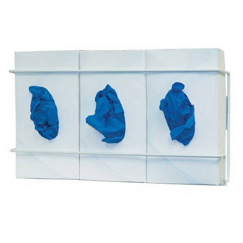 DISPENSER, GLOVE TRIPLE BOX WHT (2/PK)