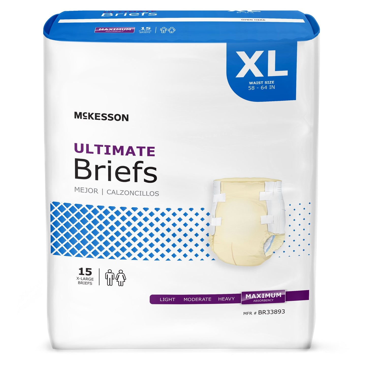 BRIEF, TAB CLSR ULTIMATE XLG 58-64 (15EA/BG 4BG/CS)