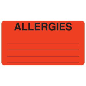 LABEL ALLERGY 250ROLL=EA