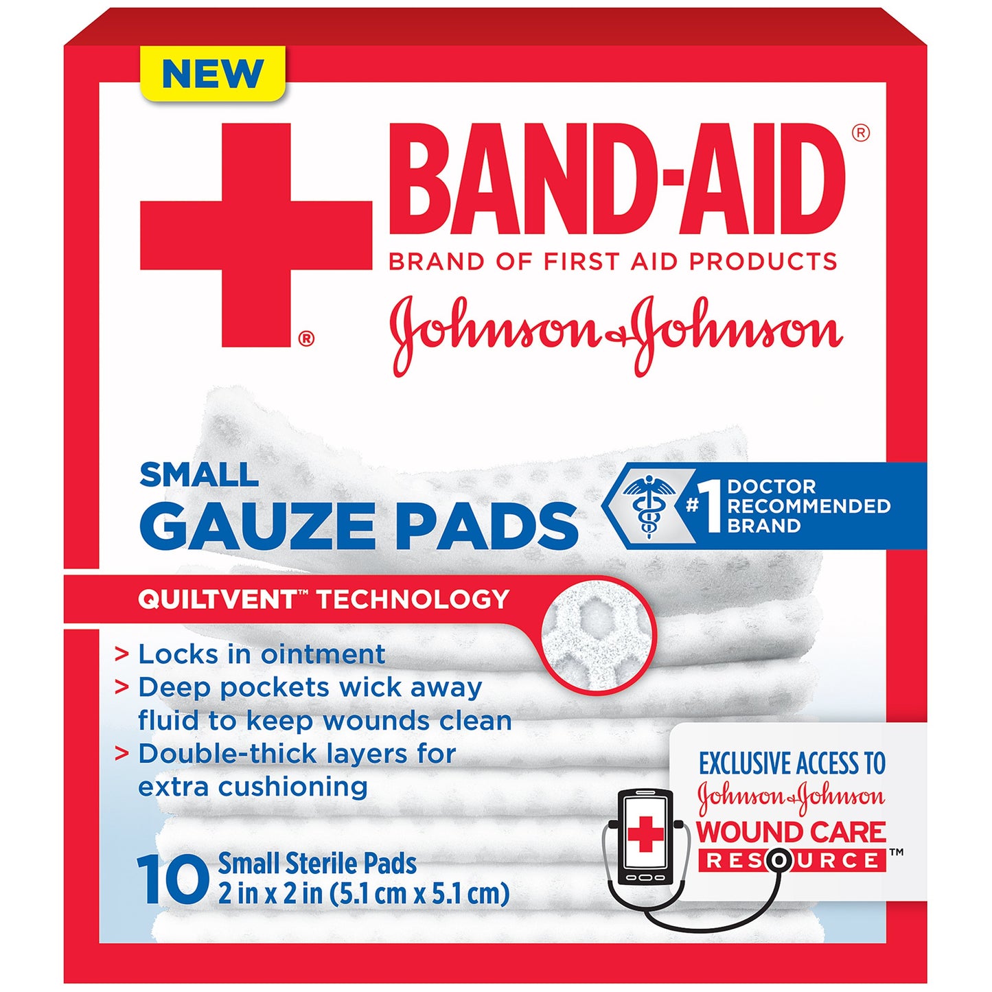 PAD, GAUZE STR 2X2 (10/BX 24BX/CS) J&JOTC