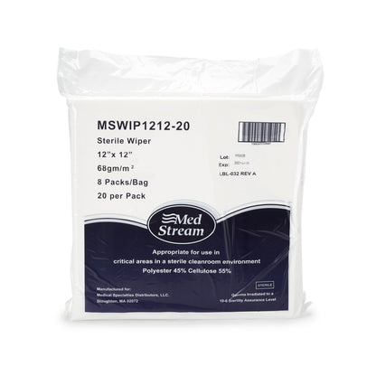 WIPE, DRY SURFACE LINT FREE STR 12"X12" (20/PK 64PK/CS)