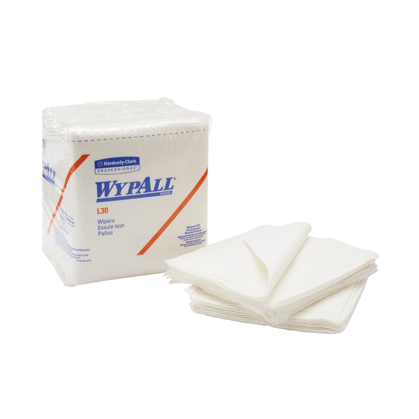 WIPER, WYPALL 1/4 FOLD WHT (90/PK 12PK/CS)