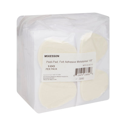 PAD, FELT ADH METATARSAL 1/8" (100/PK 20PK/CS)