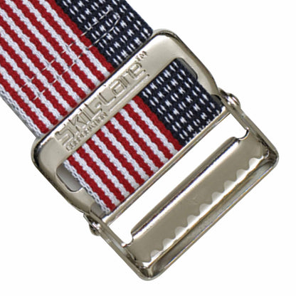 BELT, GAIT W/METAL BUCKLE STARS/STRIPES 60"