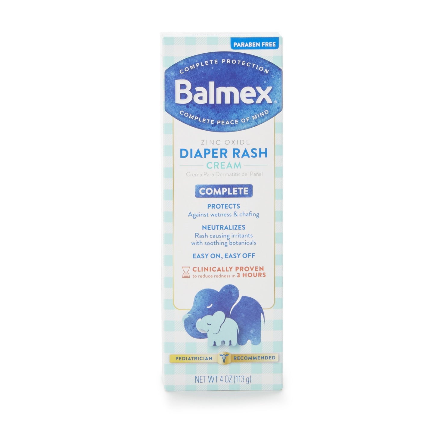 BALMEX, CRM DIAPER RASH 4OZ TU(24/CS)