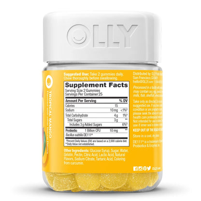 OLLY, GUMMY PROBIOTIC TROPICALMANGO (50/BT)