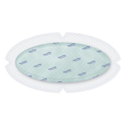 DRESSING, WND SAP BRDR OVAL W/SIL ADH 4.7"X9" (10/BX)