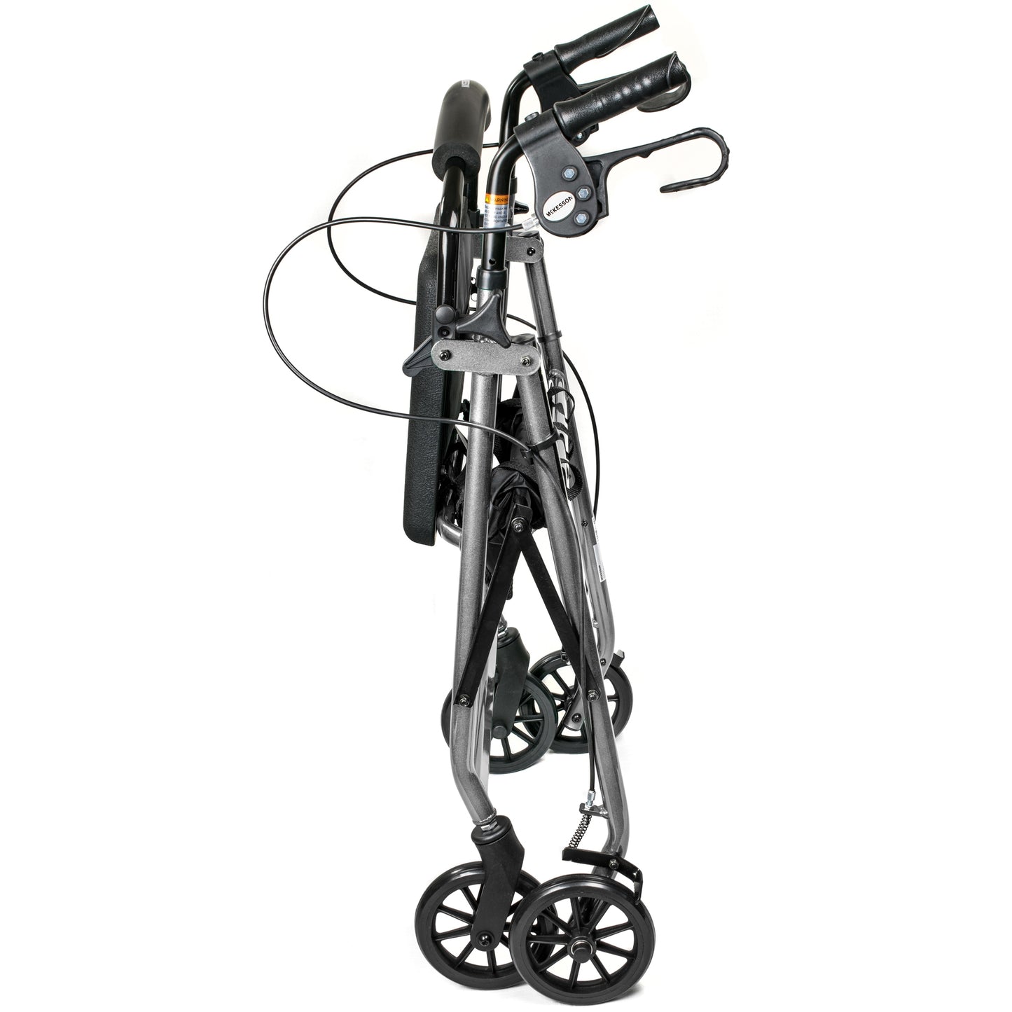 WALKER, ROLLATOR LTWT FOLDING ALUM W/6" WHLS SLVR 300LB