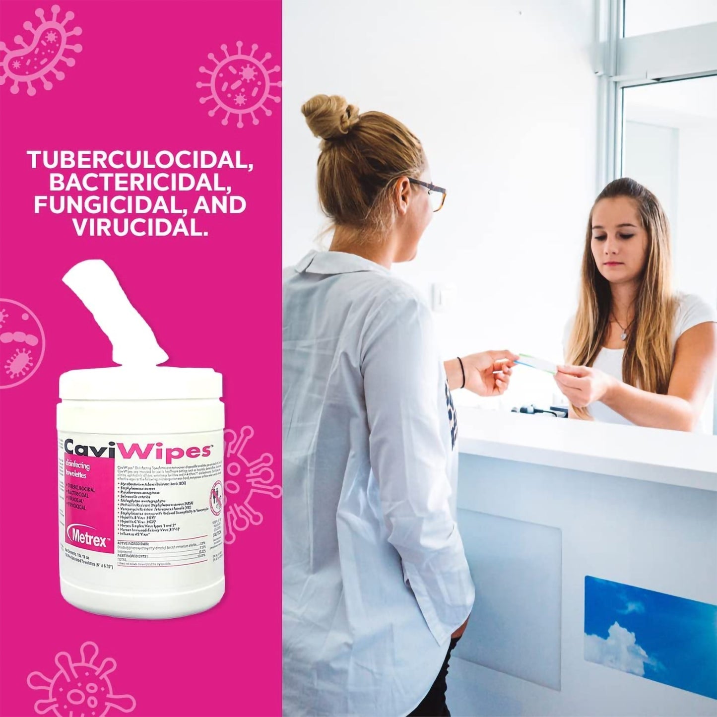 WIPE, DISINFECTANT CAVIWIPES 6"X6.7" (CN=EA 160/EA 12EA/CS)