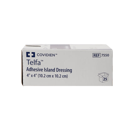 DRESSING, TELFA ISLAND 4"X4" (25/BX 8BX/CS) KENDAL