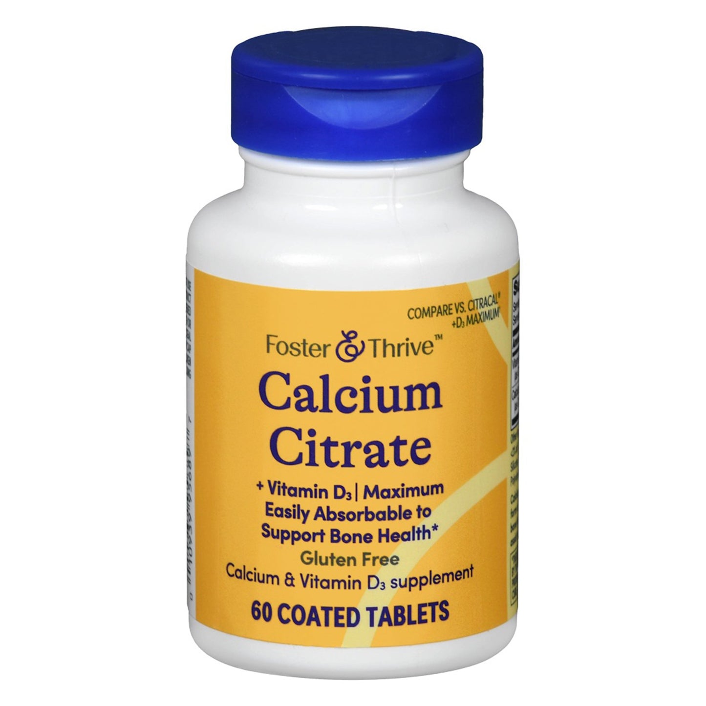 CALCIUM CITRATE+VITAMIN D3, TAB 630MG (60/BT)