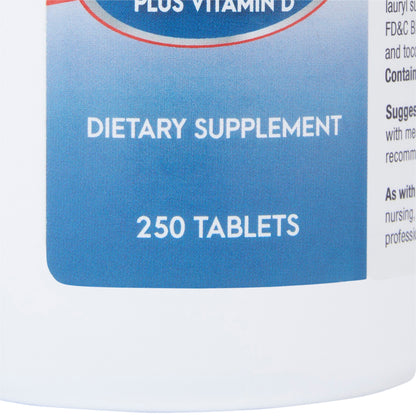 OYSTER SHELL CALCIUM, TAB 500MG +VITMN D3 200IU (250/BT)