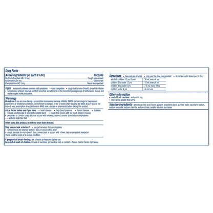 VICKS, LIQ CHLD COUGH CONGESTION 6OZ
