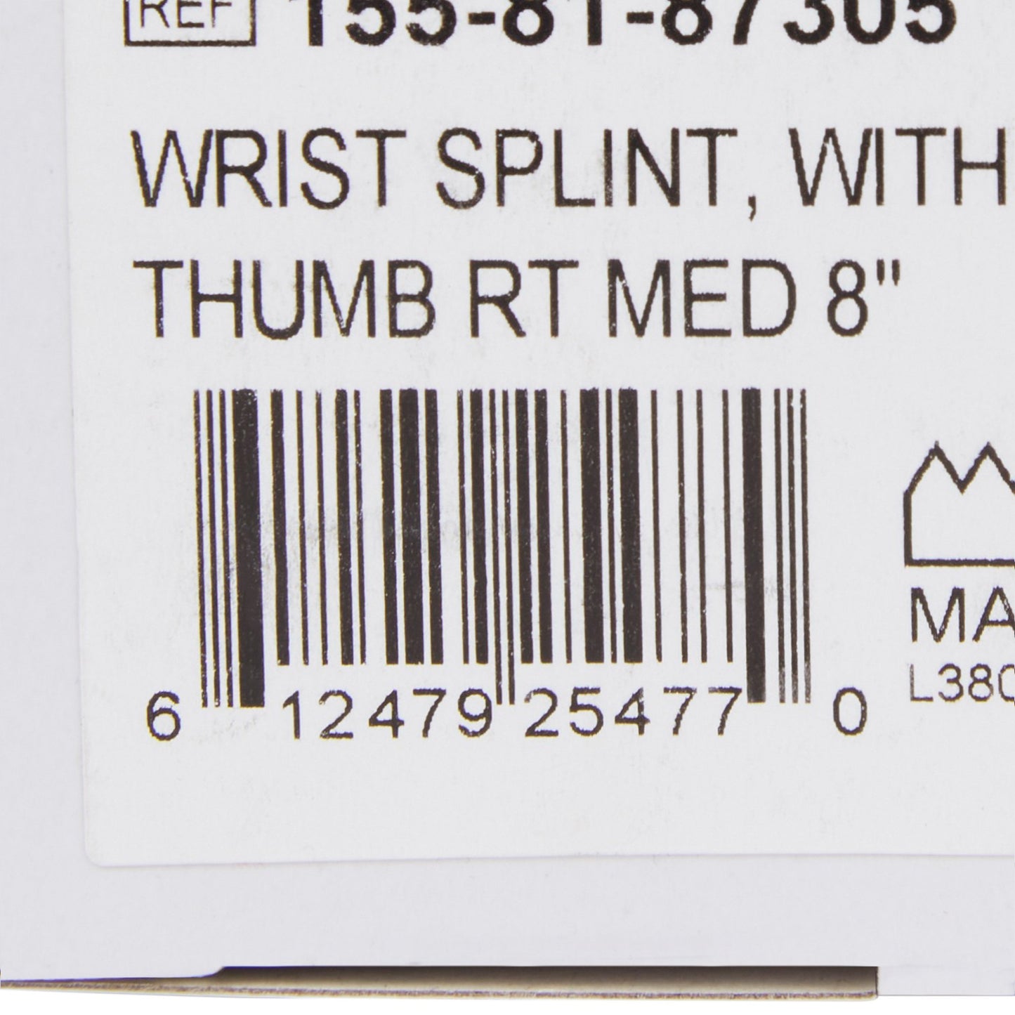 WRIST SPLINT, W/ABDUCTED THUMBRT MED 8"