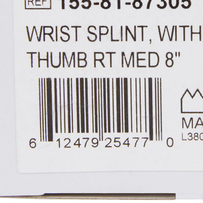 WRIST SPLINT, W/ABDUCTED THUMBRT MED 8"