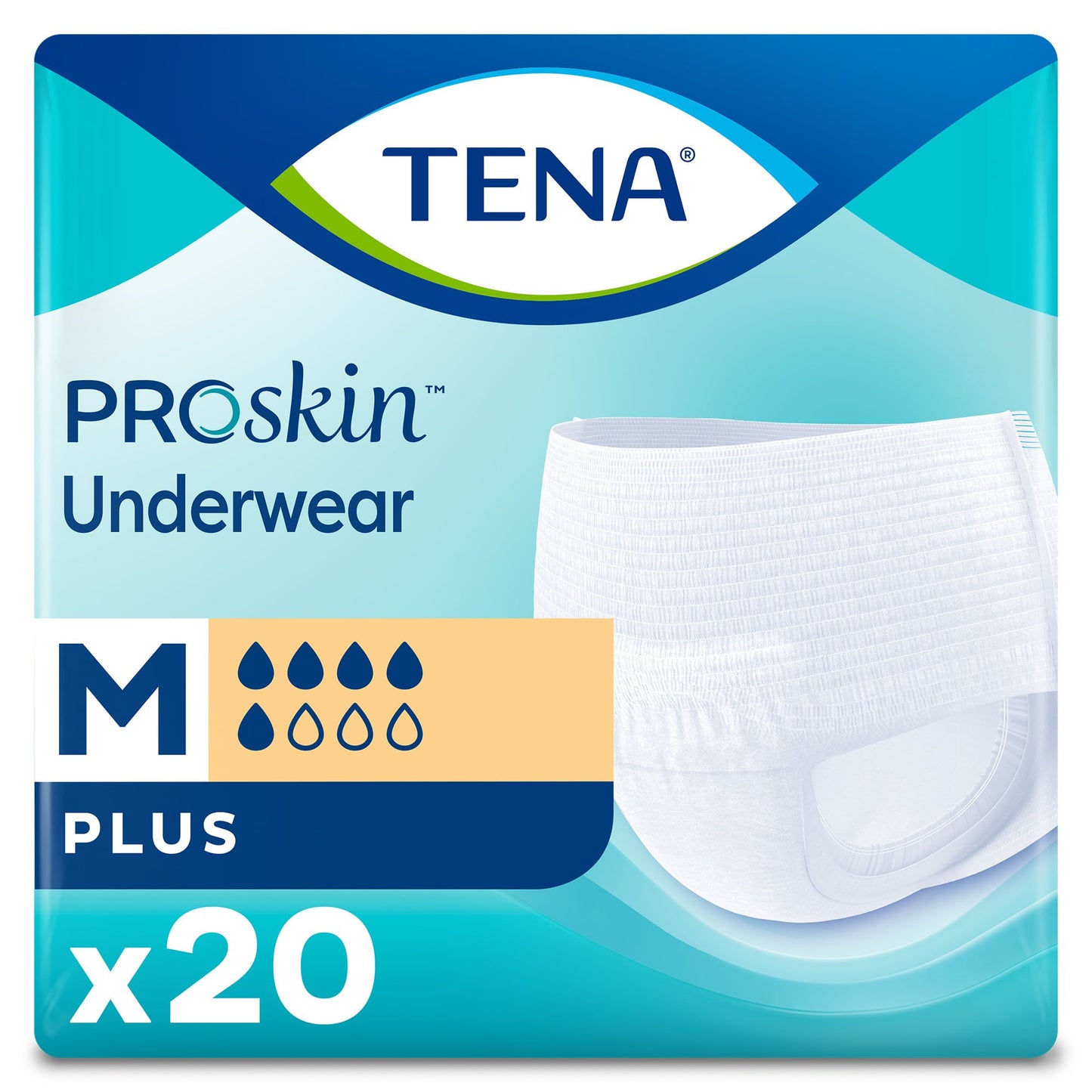 UNDERWEAR, INCONT TENA + UNSX WHT MED (20/PK 4PK/CS)